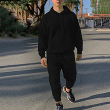 Load image into Gallery viewer, Neon Green Style Men&#39;s Fashion Tracksuit Solid 2 Pieces Long Sleeve Hoody+Loose Swearpants Casual Sportsuit Men 2019 Newest OMSJ
